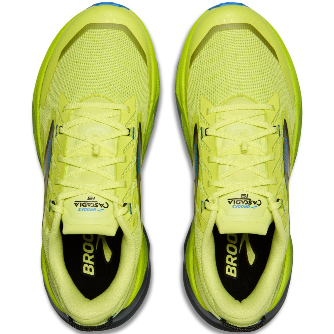 Brooks Cascadia 19 - Mens Trail Running Shoes - Sunny Lime/Black/Blue