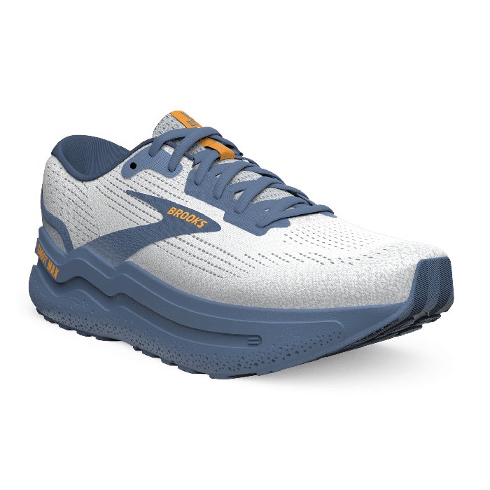 Brooks Ghost Max 2 - Mens Running Shoes - Oyster Mushroom/Blue/Orange