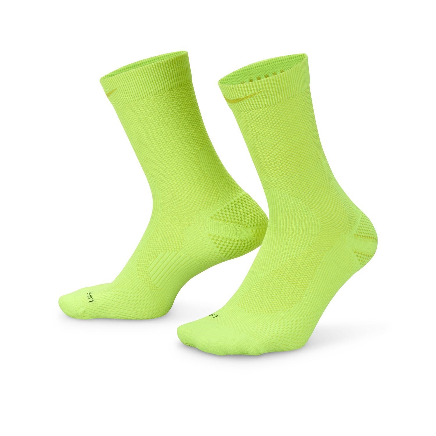 Nike Running Lightweight Crew Socks - Volt/Bright Cactus/Black/Bright Cactus