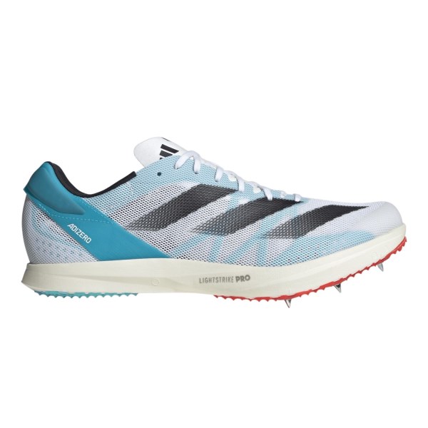 adidas Adizero Avanti TYO - Mens Long Distance Track Spikes - White/Core Black/Lucid Cyan