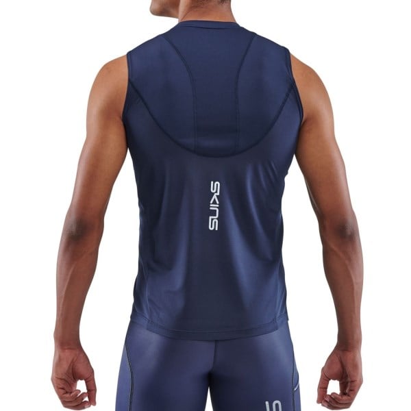 Skins Series-3 Mens Training Tank Top - Navy Blue