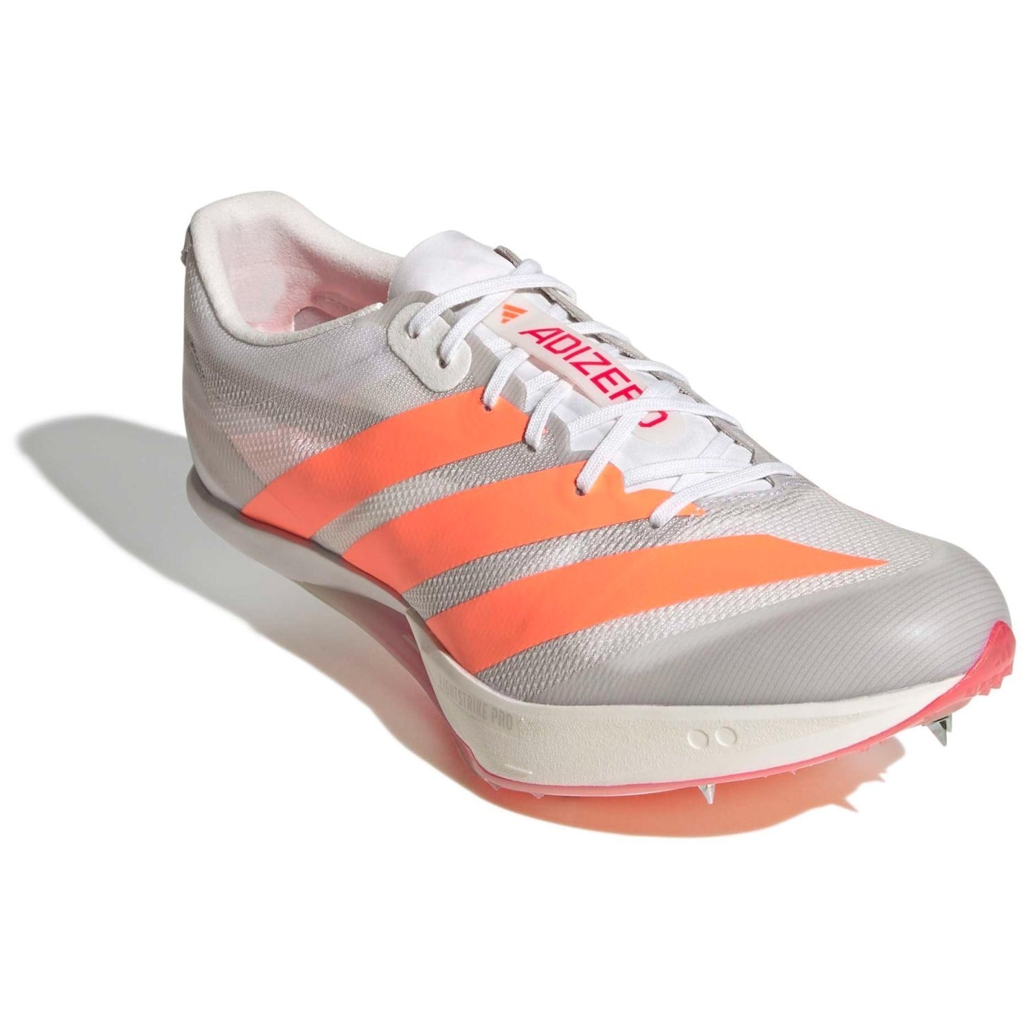 adidas Adizero Prime SP 4 - Unisex Track Sprint Spikes - Cloud White/Lucid Orange/Lucid Red