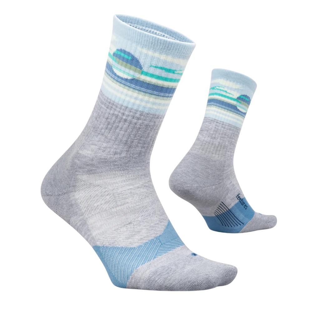 Feetures Trail Max Cushion Mini Crew Running Socks - Cloud Veil Blue - image 2