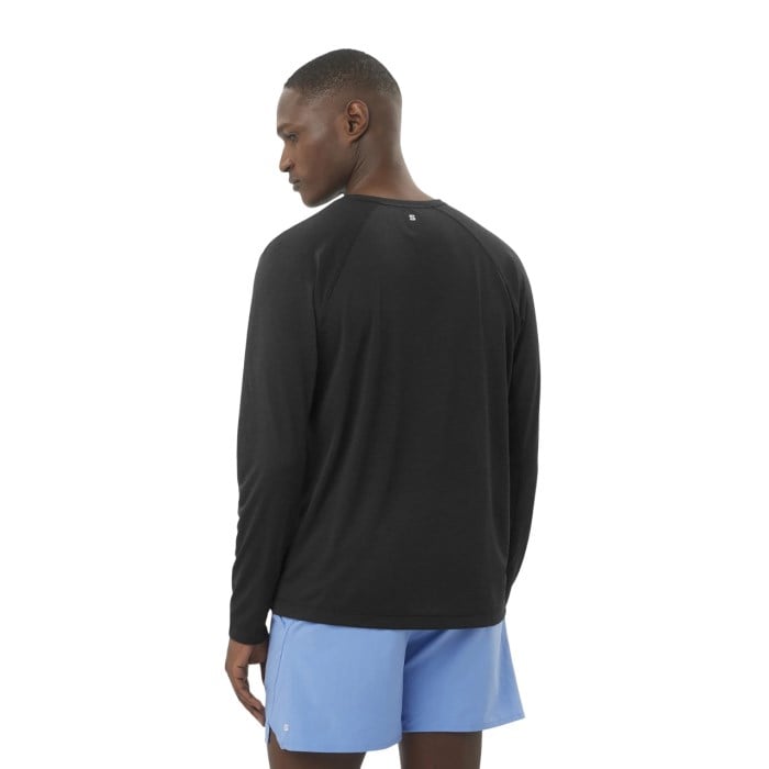 Salomon Shakeout Core Mens Long Sleeve T-Shirt - Deep Black