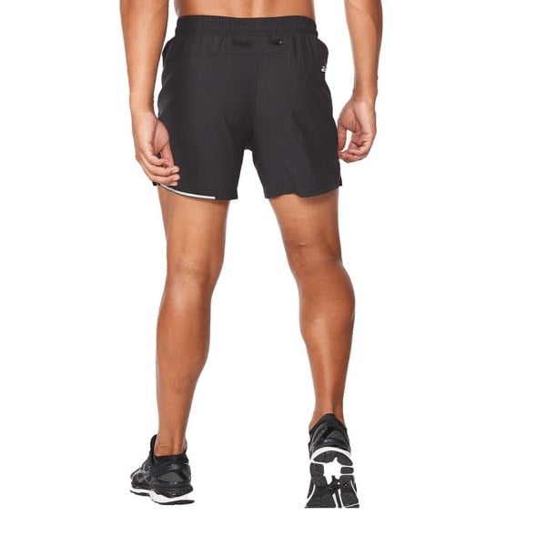 2XU Aero 5 Inch Mens Running Shorts - Black/Silver Reflective