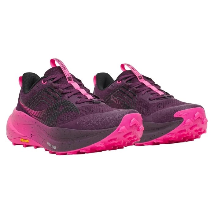 Saucony Xodus Ultra 4 -  Womens Trail Running Shoes - Eggplant/Shock - image 2