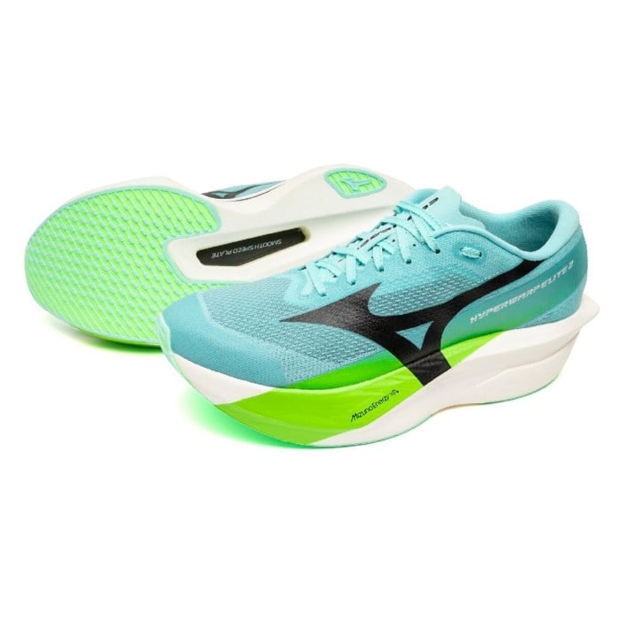 Mizuno Hyperwarp Elite 2 - Unisex Racing Shoes - Rinsing Rivulet/Black/Lime Burst - image 7