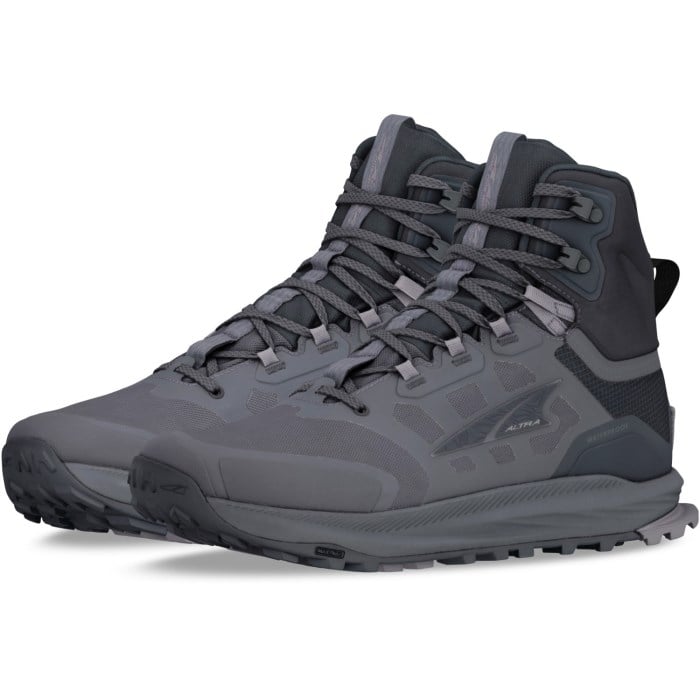 Altra Lone Peak 9 Mid Waterproof - Mens Hiking Shoes - Black/Grey