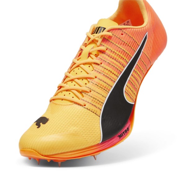 Puma evoSpeed Sprint Nitro 2 - Unisex Track Sprint Spikes - Sun Stream/Sunset Glow/Black