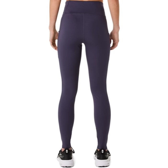 Asics Silver Womens Full Length Running Tights - Indigo Fog