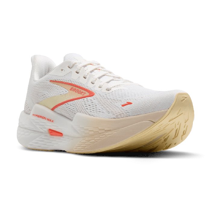 Brooks Hyperion Max 2 - Womens Running Shoes - White/Peach/Coral