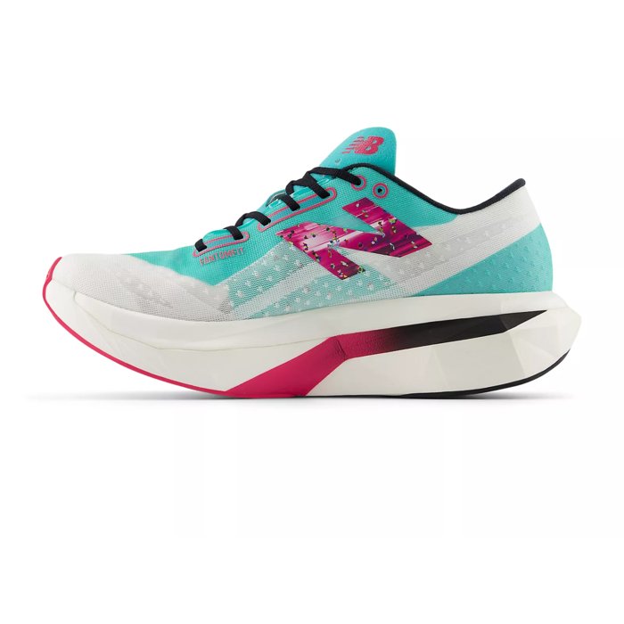 New Balance FuelCell SuperComp Elite v4 - Womens Road Racing Shoes - Cyber Jade/White/Hi Pink
