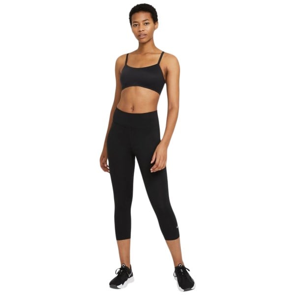 Nike One Mid-Rise Capri Womens Training Tights - Black/White