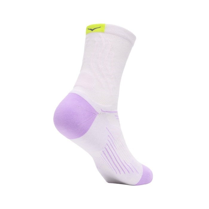 Hoka Bondi Unisex Quarter Running Sock - Lilac Cream/Lilac Cream