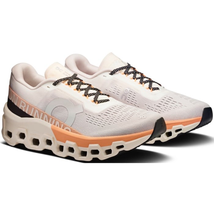 On Cloudmonster 2 - Womens Running Shoes - Ivory/Tangerine