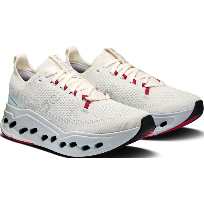 On Cloudsurfer Max - Womens Running Shoes - Ivory/Arctic