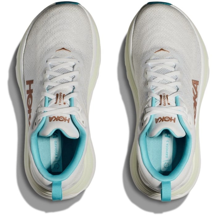 Hoka Gaviota 5 - Womens Running Shoes - Frost/Rose Gold