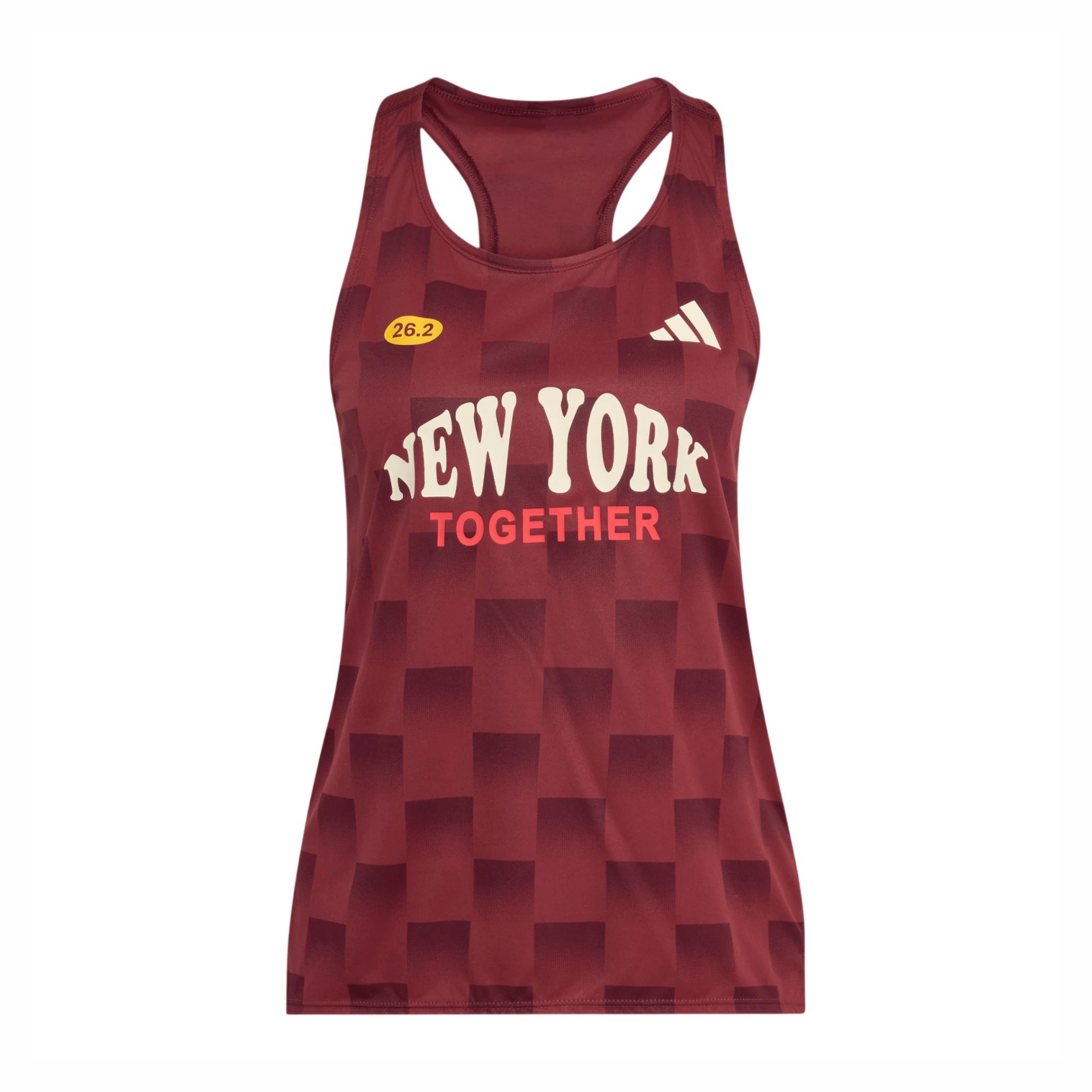 Adidas Adizero New York Womens Running Singlet - Shared/Maroon - image 6