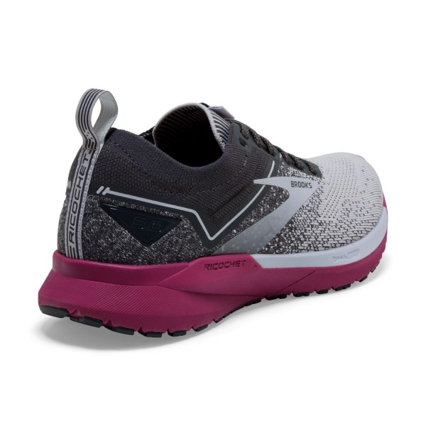 Brooks Ricochet 3 - Womens Running Shoes - Grey/Lavender/Baton Rouge