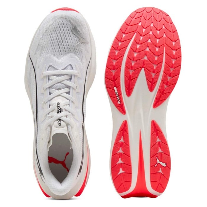 Puma Deviate Pure Nitro - Mens Running Shoes - White/Ultra Red - image 3