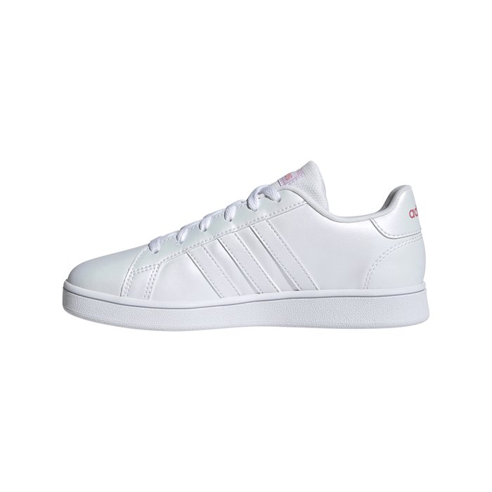 Adidas Grand Court - Kids Sneakers - White/Super Pop