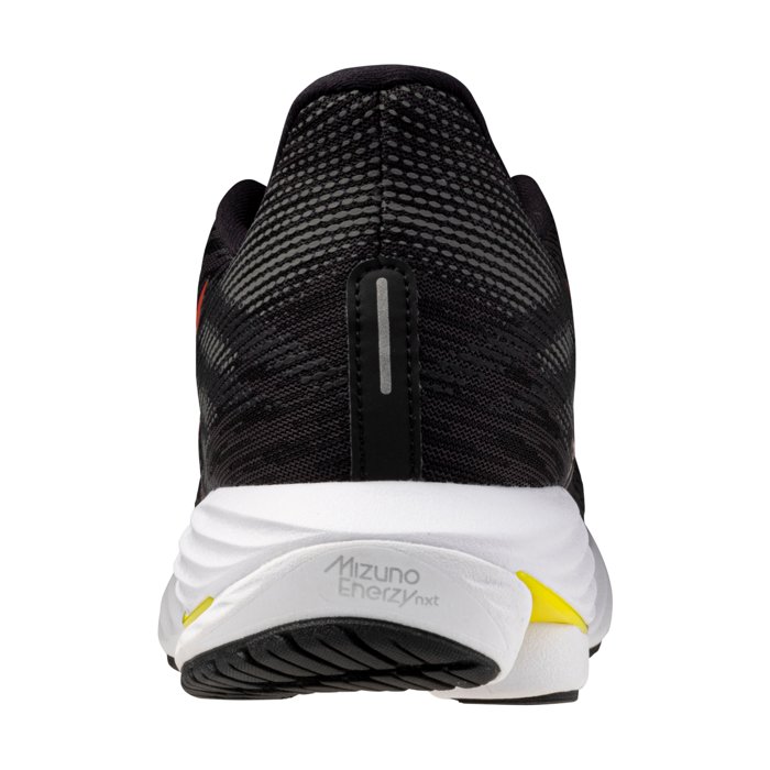 Mizuno Wave Rider 28 - Mens Running Shoes - Black/White/Evening Primrose
