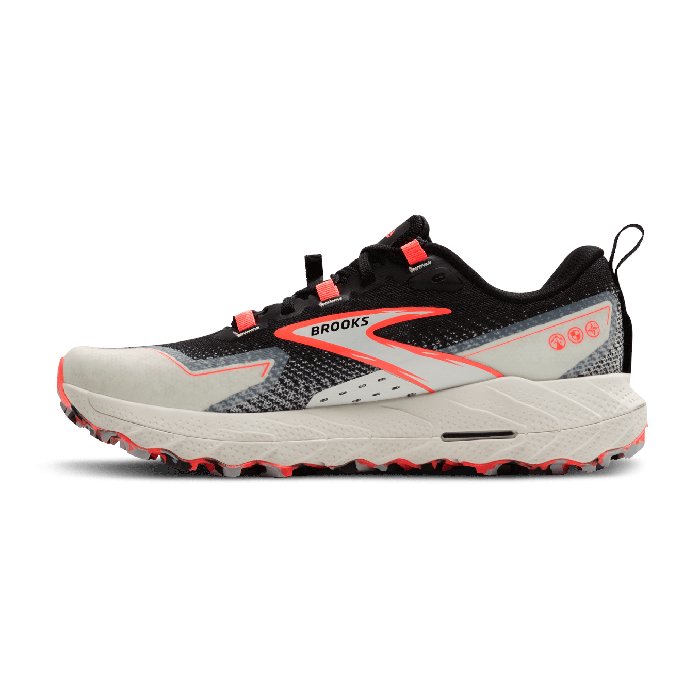 Brooks Cascadia 18 - Womens Trail Running Shoes - Black/Blue Wash/Flame