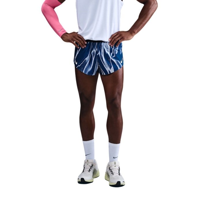 Nike Aeroswift Mens 2 Inch Running Shorts - Coastal Blue/White