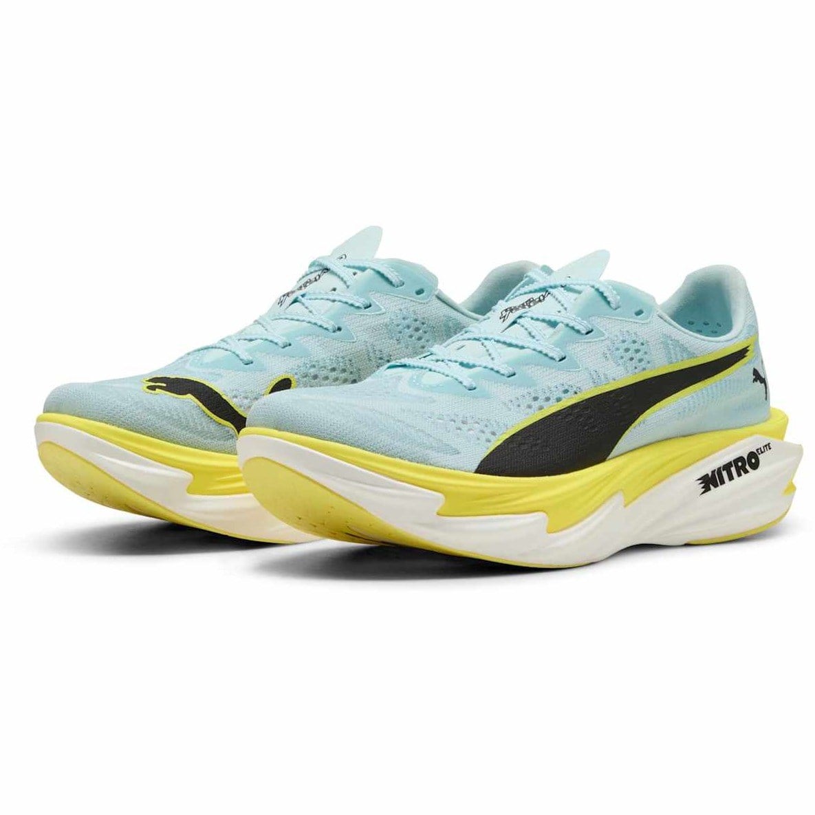 Puma Deviate Nitro Elite 4 - Womens Running Shoes - Fresh Water/Lemon Crush/Puma Black