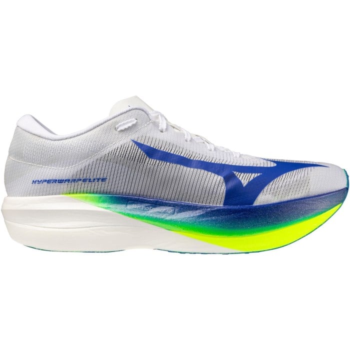 Mizuno Hyperwarp Elite - Unisex Racing Shoes - White/Lightning Yellow/Dazzling Blue
