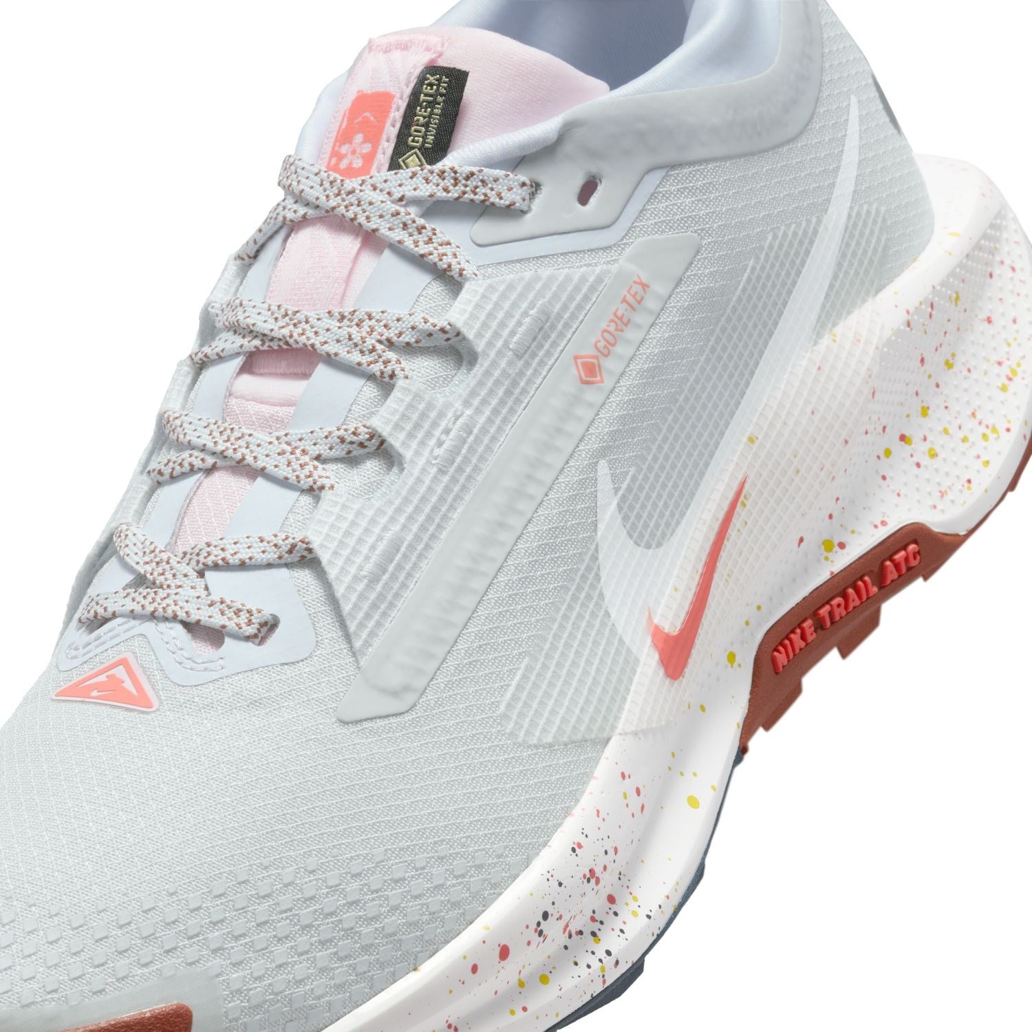 Nike Pegasus Trail 5 GTX - Womens Trail Running Shoes - Pure Platinum/White/Football Grey