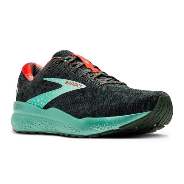 Brooks Ghost 16 Run Merry Edition - Womens Running Shoes - Posy/Sycamore/Fiesta