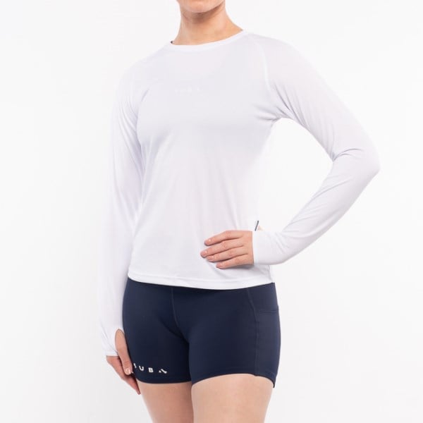 Sub4 Action Womens Long Sleeve Running T-Shirt - White