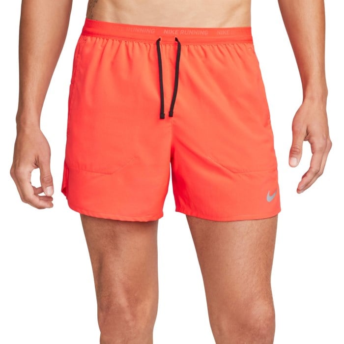Nike Dri-Fit Stride 5 Inch Brief-Lined Mens Running Shorts - Bright Crimson/Black/Reflective Silver