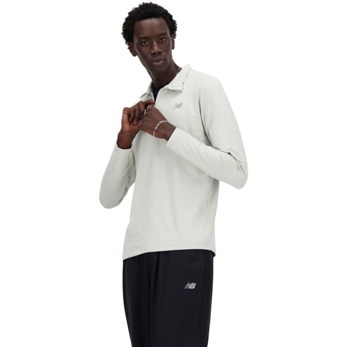 New Balance Space Dye Mens 1/4 Zip - Athletic Grey