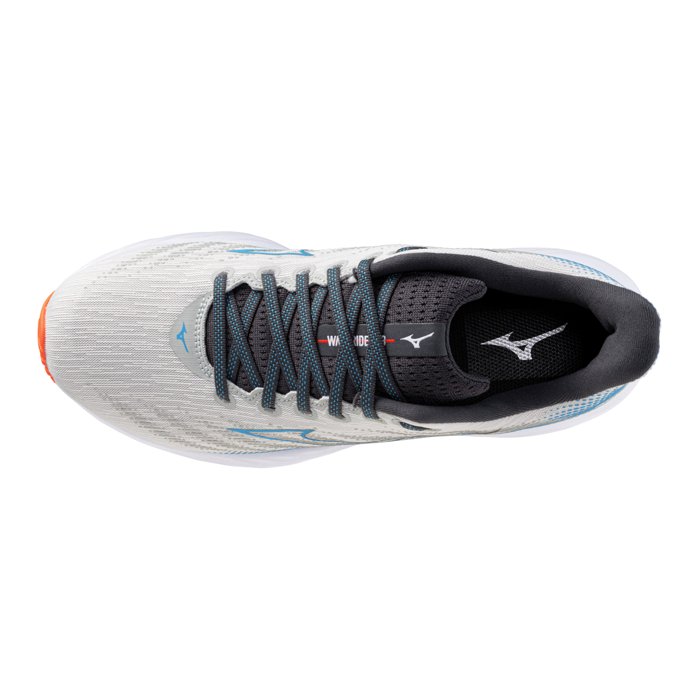 Mizuno Wave Rider 28 - Mens Running Shoes - Nimbus Cloud/Blue Pace/Ignition Red