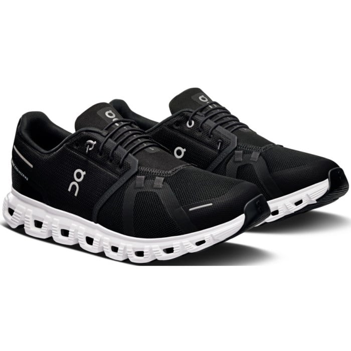 On Cloud 6 - Mens Running Shoes - Black/White