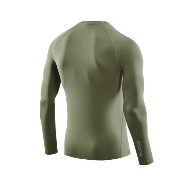 Skins Series-2 Mens Compression Long Sleeve Top - Khaki