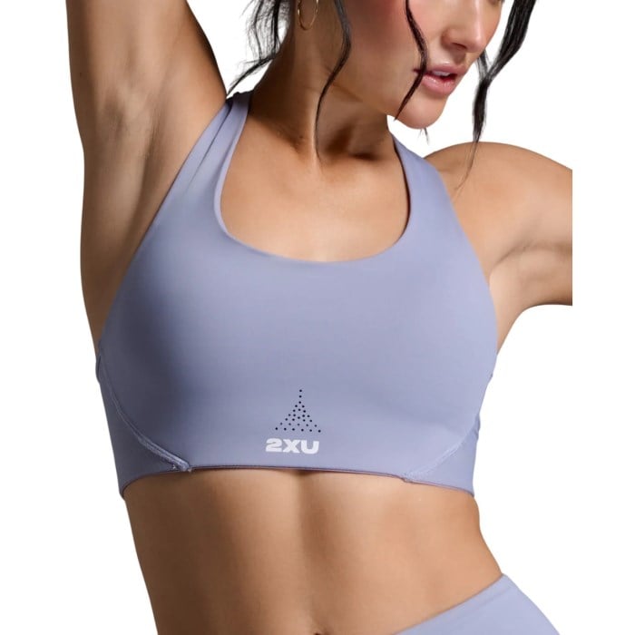 2XU Aero Mesh Medium Impact Bra - Digital Lilac/White Reflective