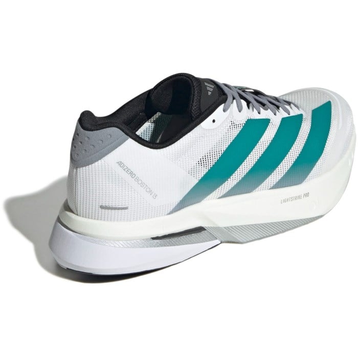 Adidas Adizero Boston 13 - Mens Running Shoes - Cloud White/Pure Teal/Grey