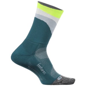 Feetures Elite Light Cushion Mini Crew Running Socks - Retrograde Teal