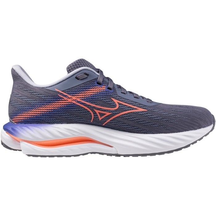 Mizuno Wave Inspire 21 - Womens Running Shoes - Blue Granite/Striking Coral/Iris Bloom