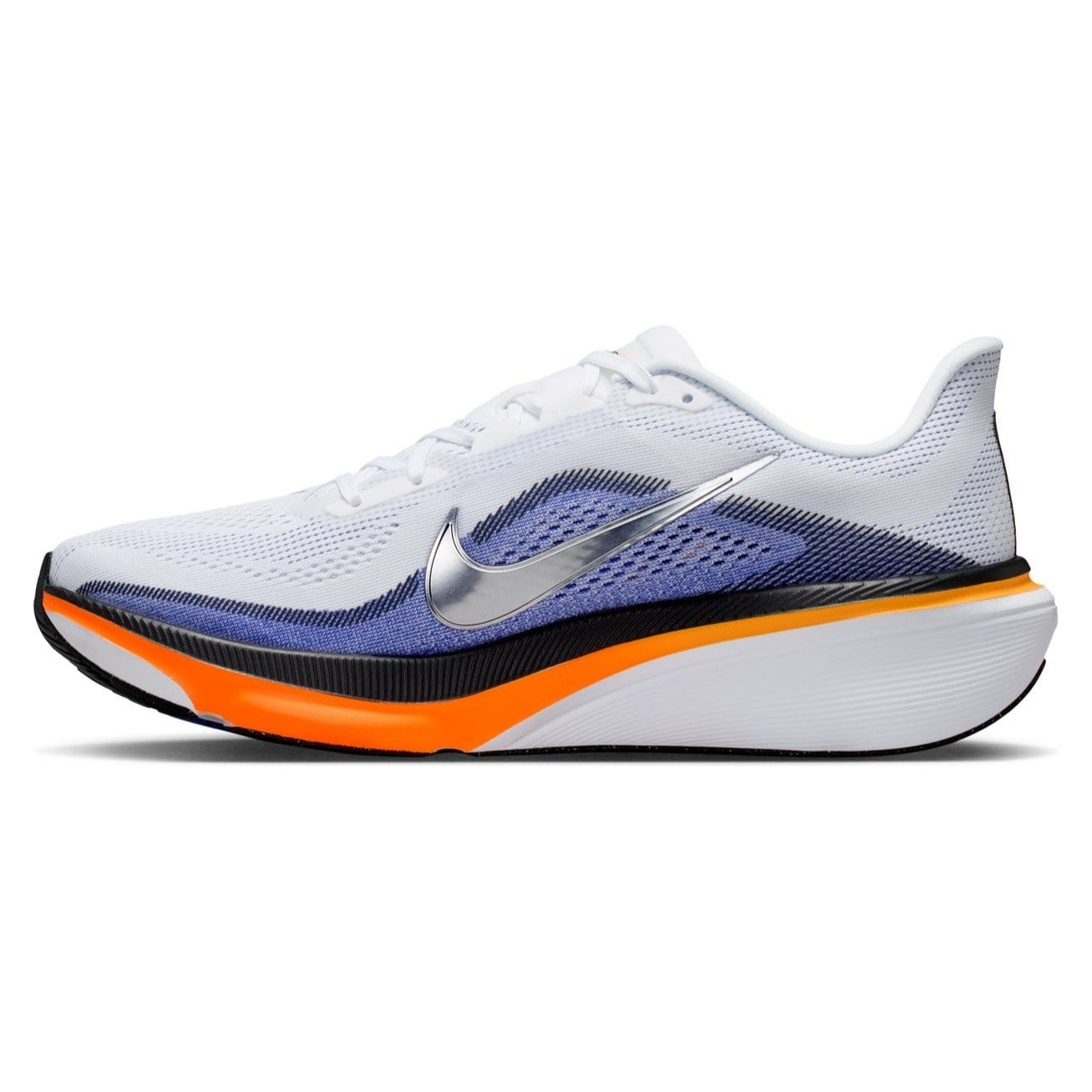 Nike Pegasus 42 - Mens Running Shoes - White/Metallic Silver/Lapis/Total Orange