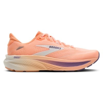 Brooks Ghost 18 - Womens Running Shoes - Peach/Grape/Coconut