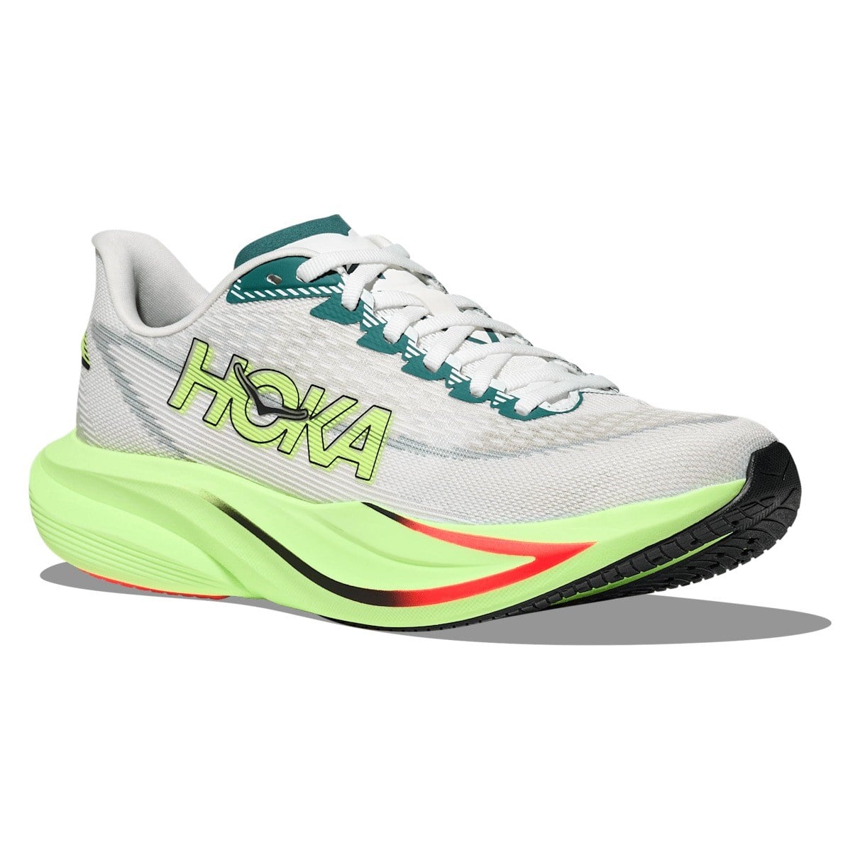 Hoka Mach 7 - Womens Running Shoes - Frost/Neon Yuzu