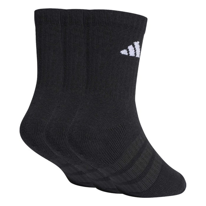 adidas Kids Cushioned Crew Socks - 3 Pack - Black - image 2