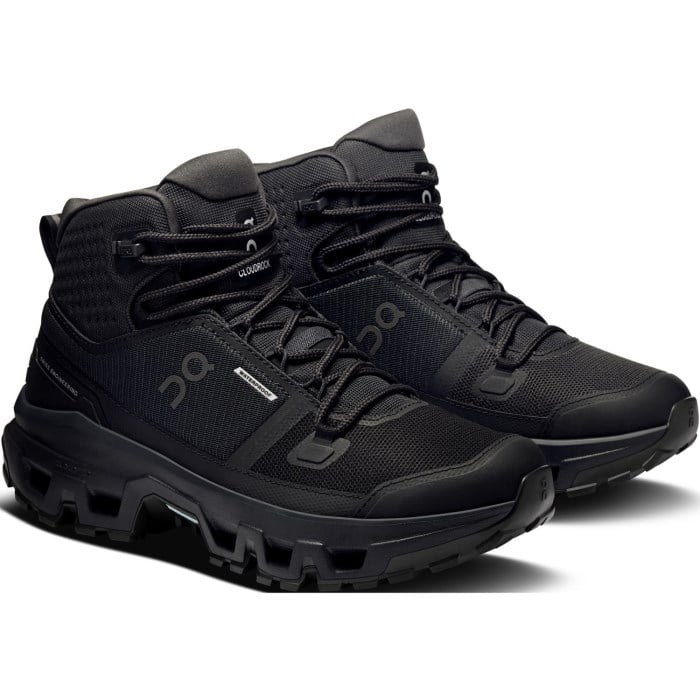 On Cloudrock Mid Waterproof - Womens Hiking Shoes - Black/Black