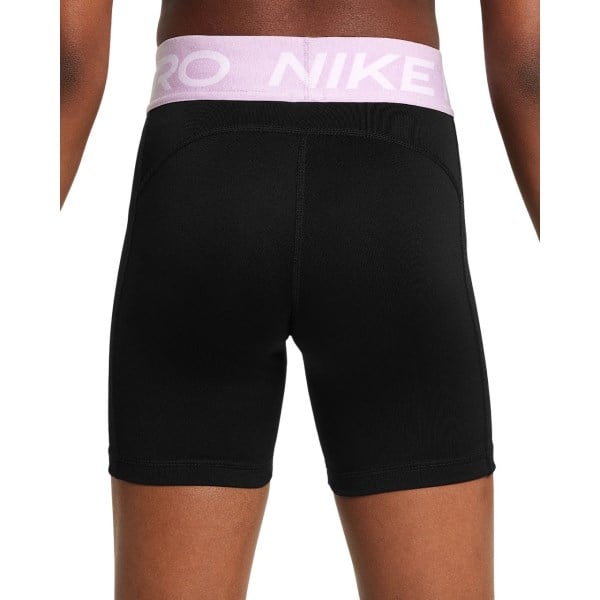 Nike Pro Kids Girls Training Shorts - Black/Doll/White
