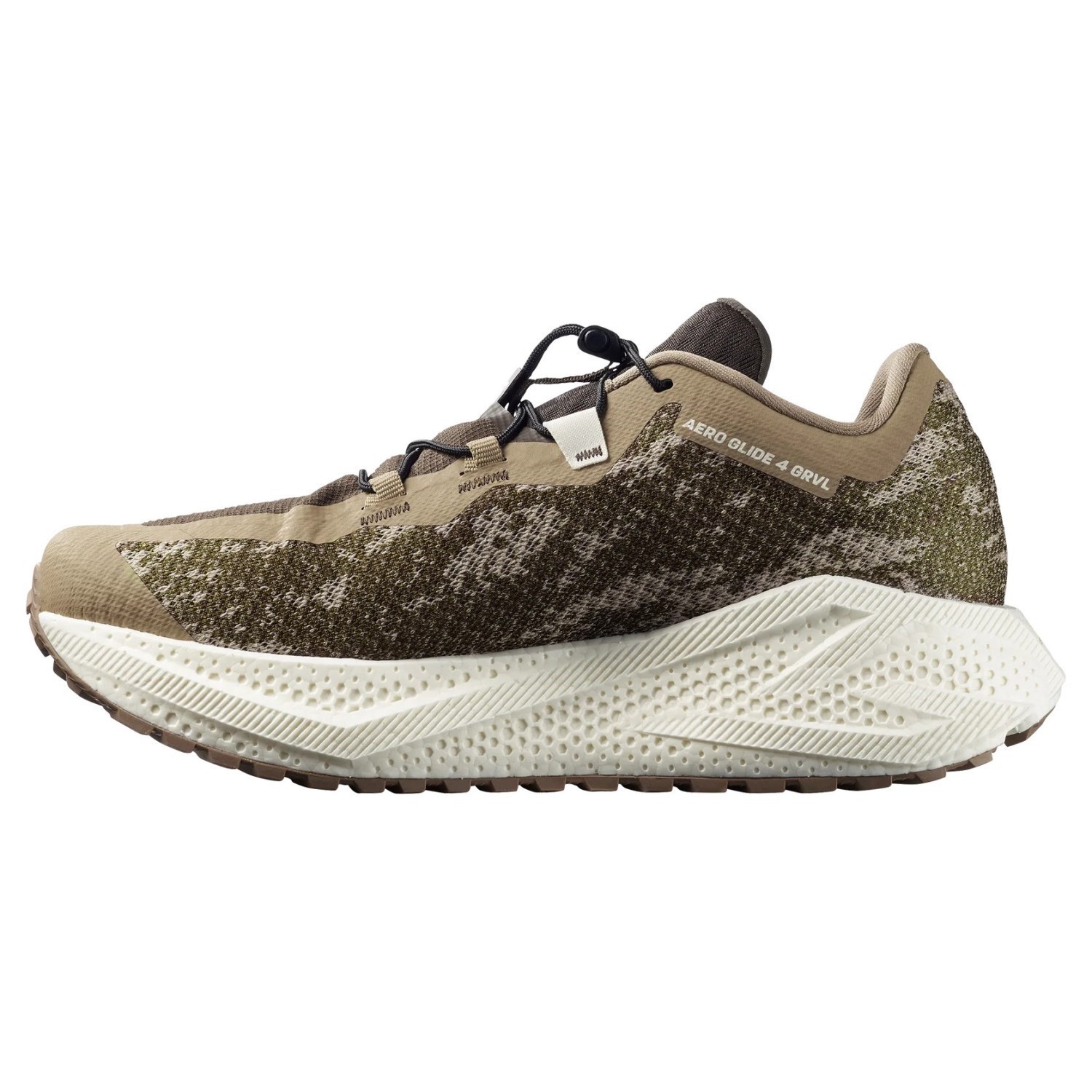 Salomon Aero Glide 4 GRVL - Mens Running Shoes - Safari/Vanilla Ice/Earth Brown