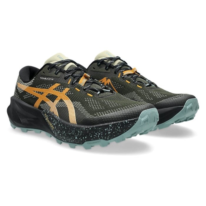 Asics Trabuco 14 - Mens Trail Running Shoes - Vintage Khaki/Black - image 2